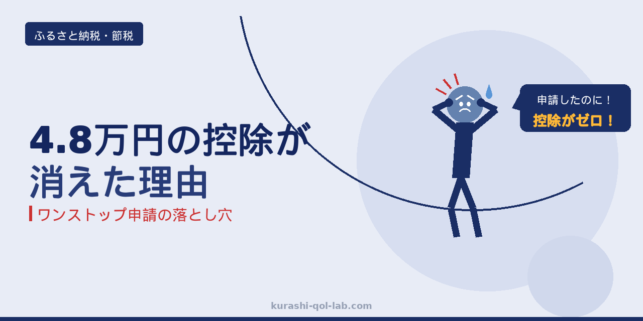 38歳会社員がふるさと納税でワンストップ申請したのに4.8万円の控除を受けられなかった話