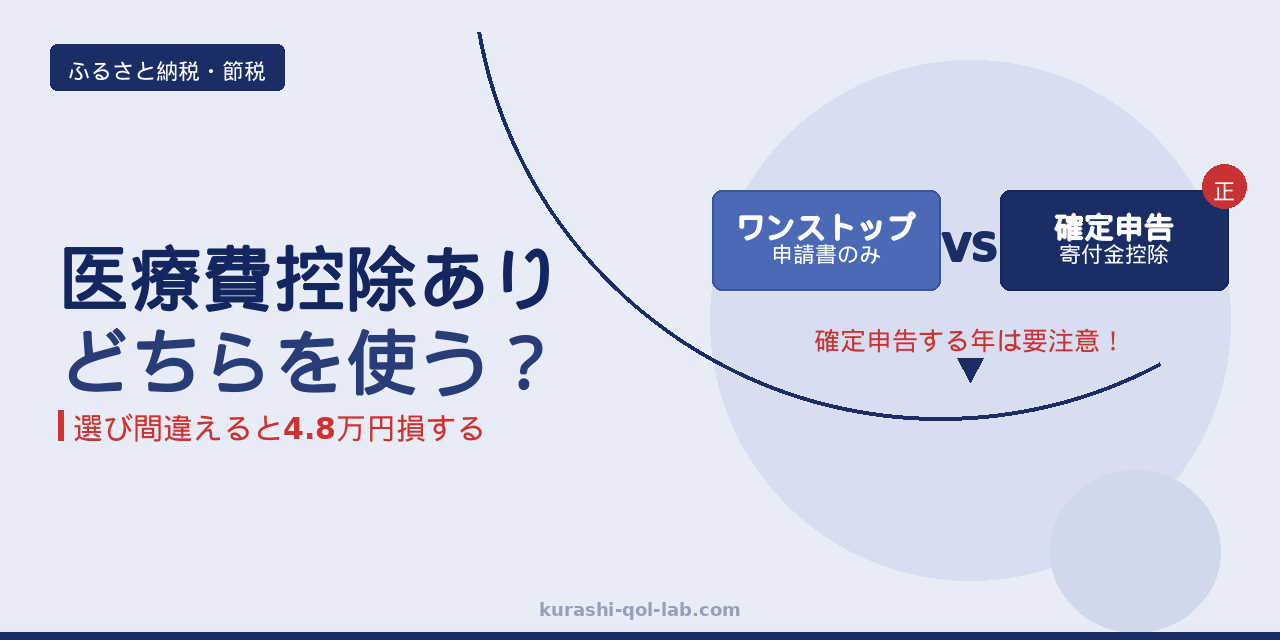 ふるさと納税のワンストップ特例と確定申告はどっちがいい？会社員が医療費控除と両立する方法