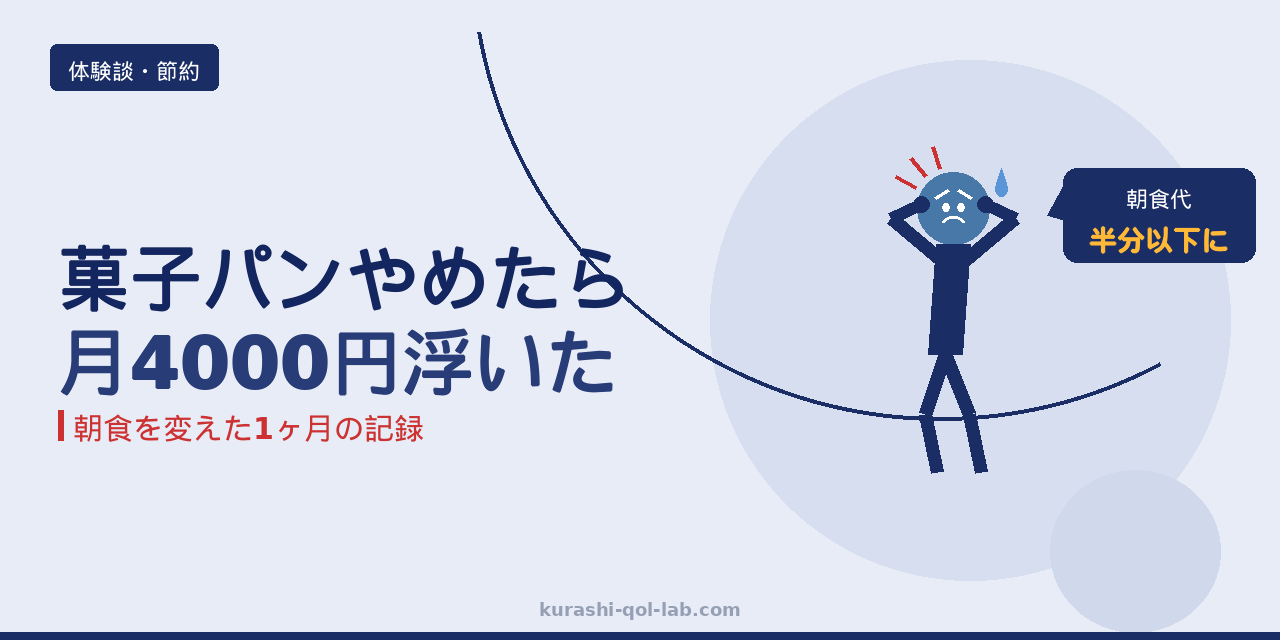 菓子パンをやめておから蒸しパンに変えて朝食代が浮いた体験談のアイキャッチ