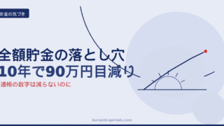 ボーナス全額貯金の落とし穴 物価高で10年約90万円分目減りを示すアイキャッチ