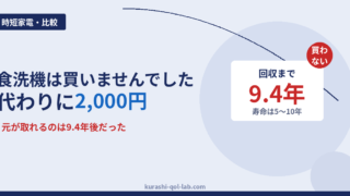 食洗機を買わず9.4年の回収試算と代わりに使った2,000円の道具