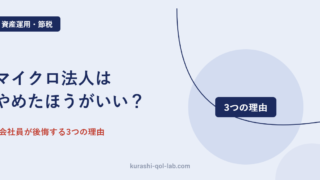 マイクロ法人をやめたほうがいいと言われる3つの理由を示す図